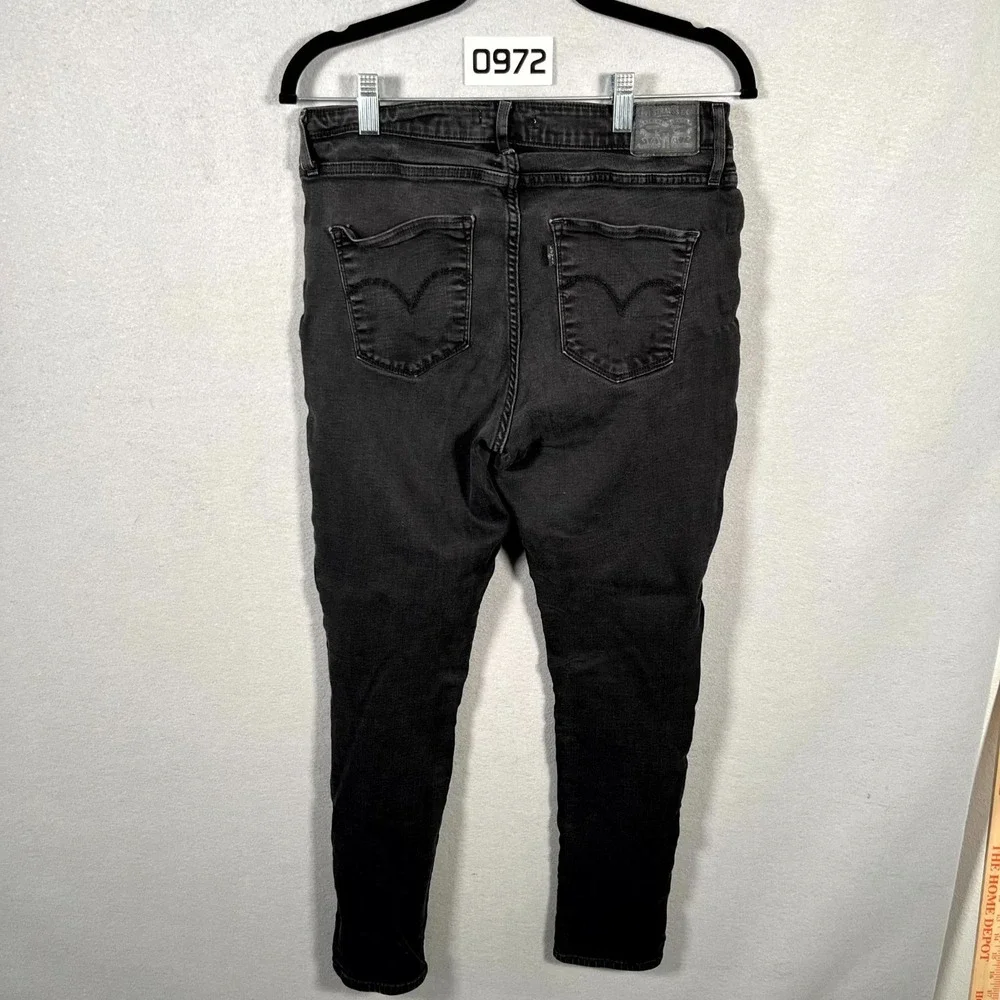 Levi's 721 Jeans Mens 31 Black‎ Denim Dark Wash 5 Pockets High Rise Skinny Leg